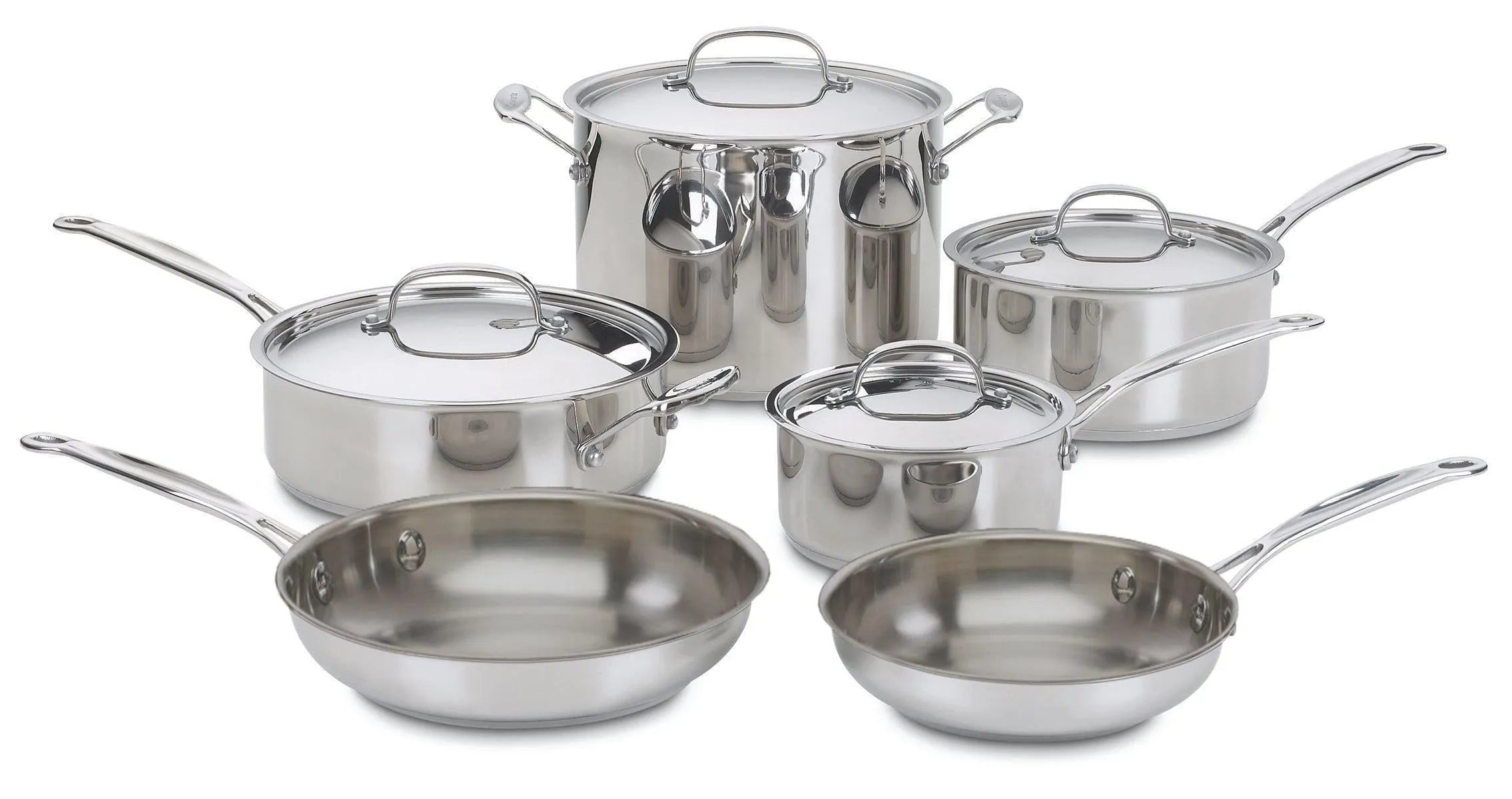 10-Pc French Classic Tri-Ply Stainless Cookware Set