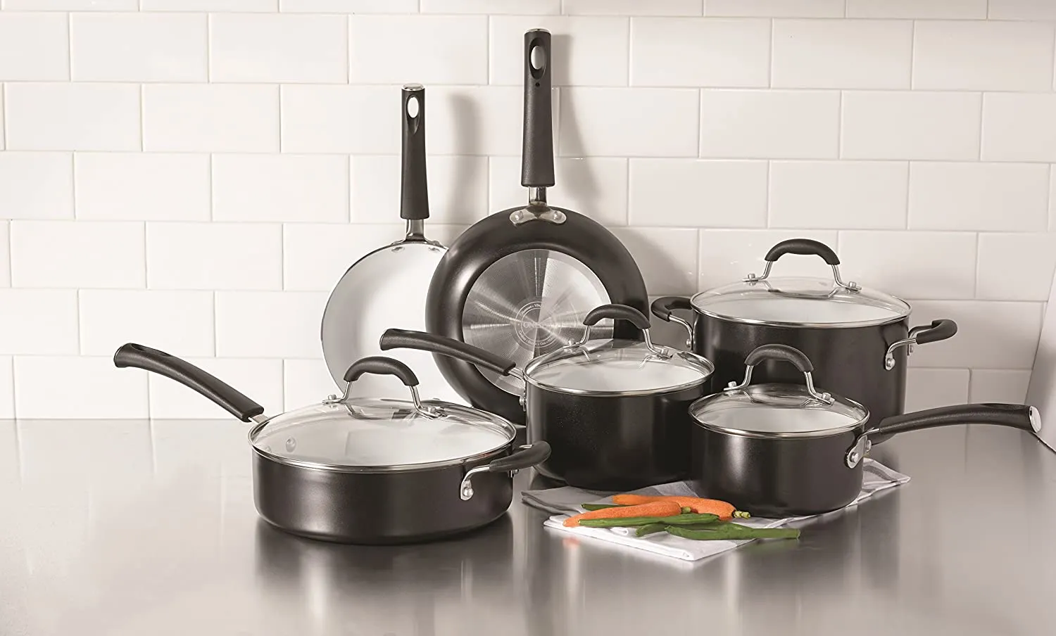 10pc Aluminum Non-stick Ceramic Cookware Set