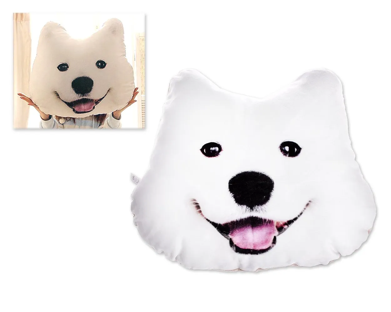 16'' Dog Face Plush Throw Pillow Animal Cushion