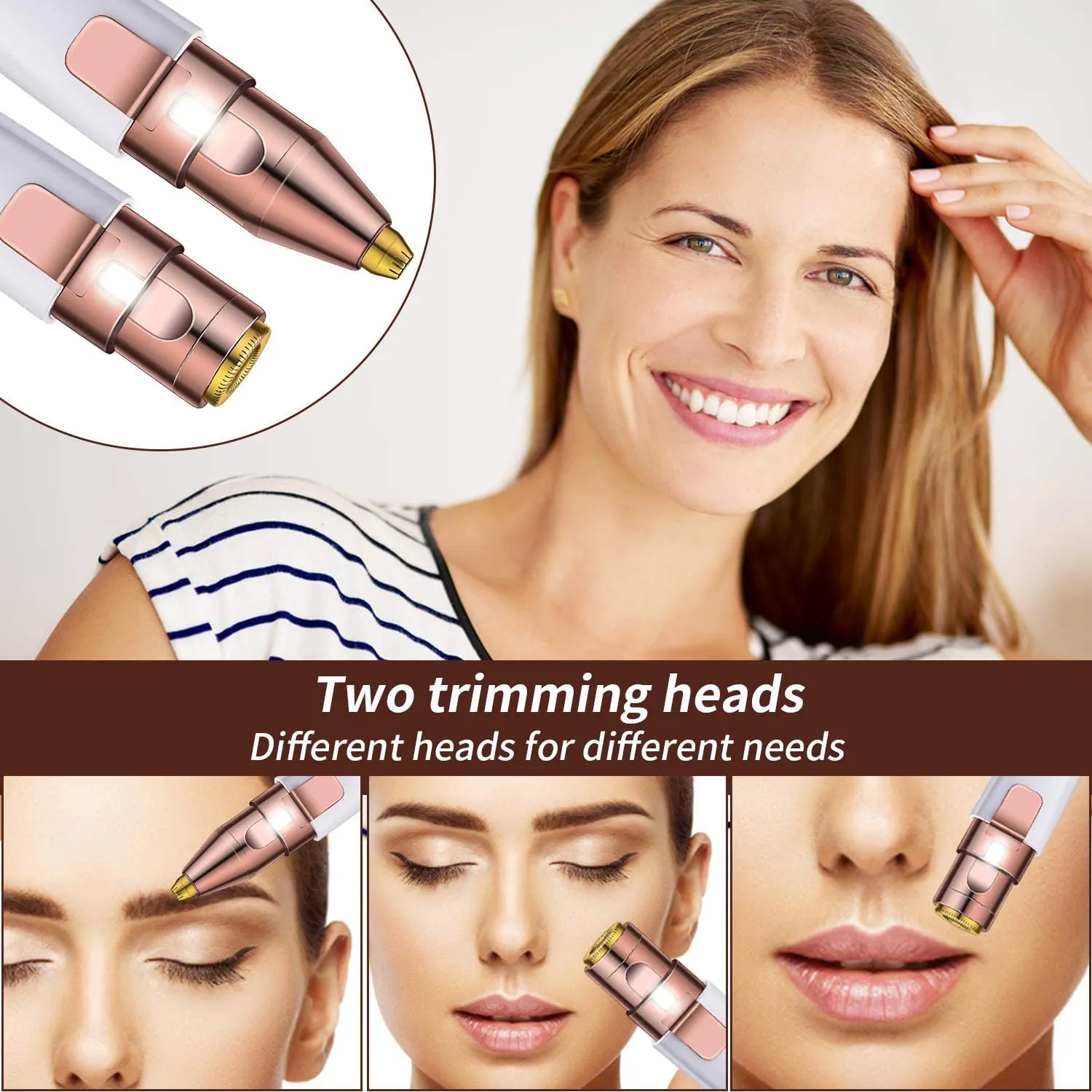 2 In 1 Electric Eyebrow & Facial Trimmer