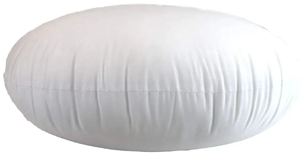 28" | 26" | 24" | 22" Hypoallergenic Polyester Cotton Cover Filled Round Pillow Insert