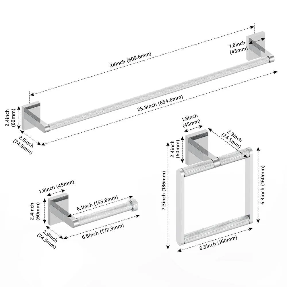 3-Piece Bath Hardware Set