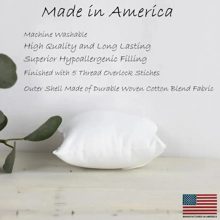 33x33 | Square Angel Hair Insert | Indoor Outdoor Down Alternative Hypoallergenic Pillow Insert | Quality Insert | Premium Insert