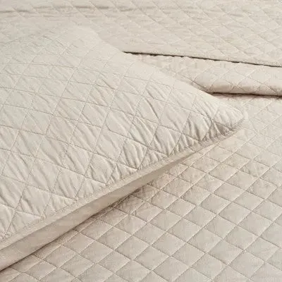 3pc King Ava Diamond Oversized Cotton Quilt Set Neutral - Lush Décor