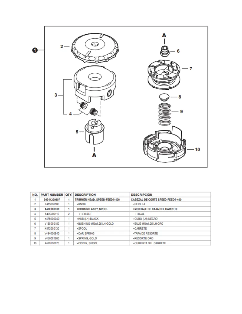 5 - PACK GENUINE OEM ECHO SPRING AND CAP V494000840   V450001880