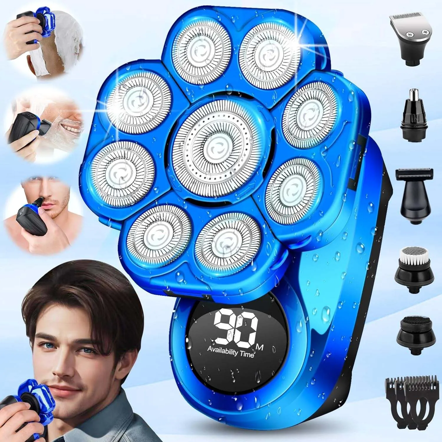 6-In-1 Head Shaver for Bald Men