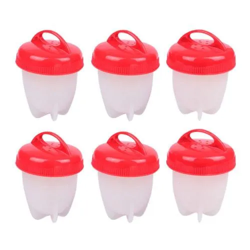 6 Silicone Egg Boil Shells Boiled Egg Separator Cooker Cone Boil Eggs Perfect Egg 5309 (Parcel Rate)