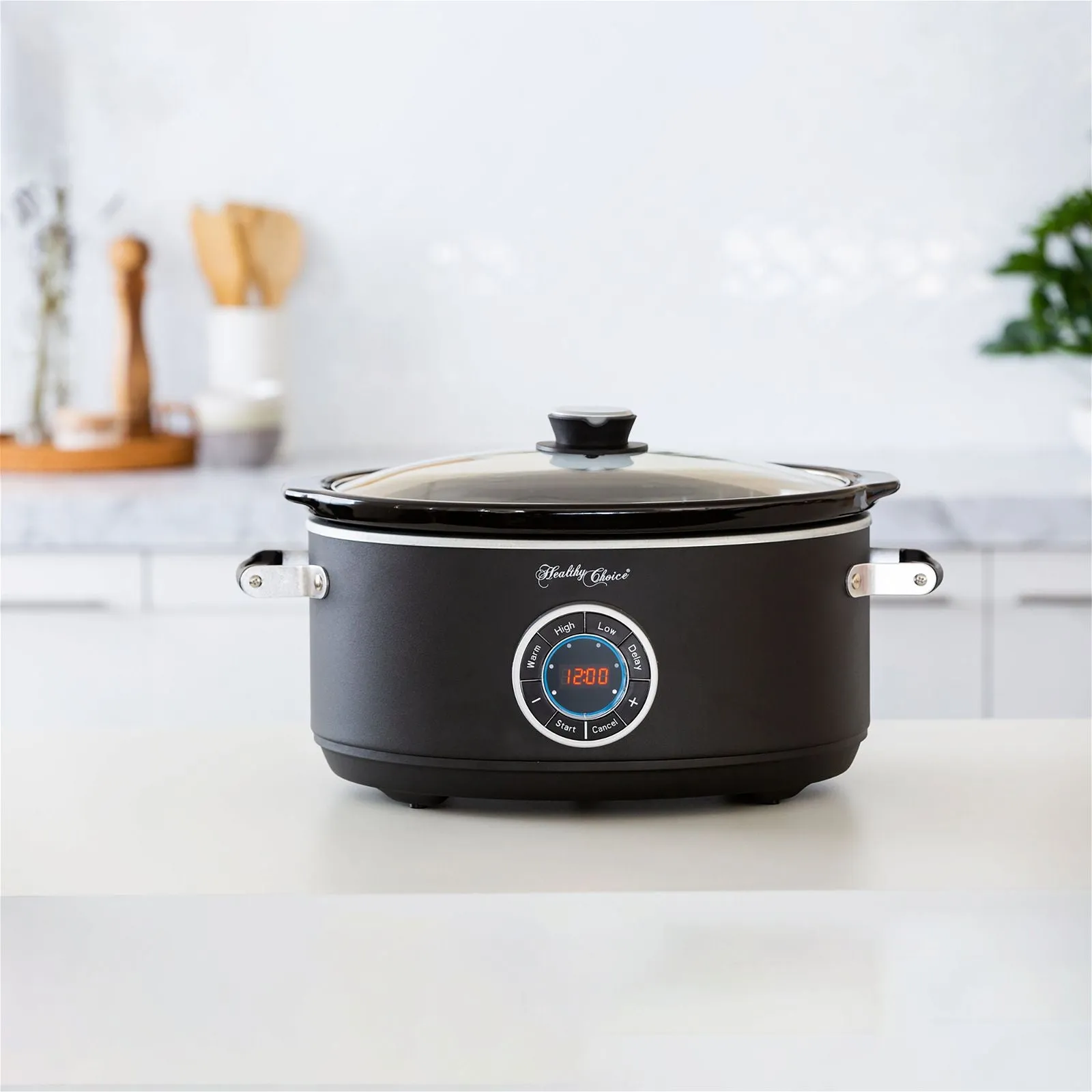 6.5L Digital Slow Cooker w/ Ceramic Pot, 300W, LED, 3 Programs