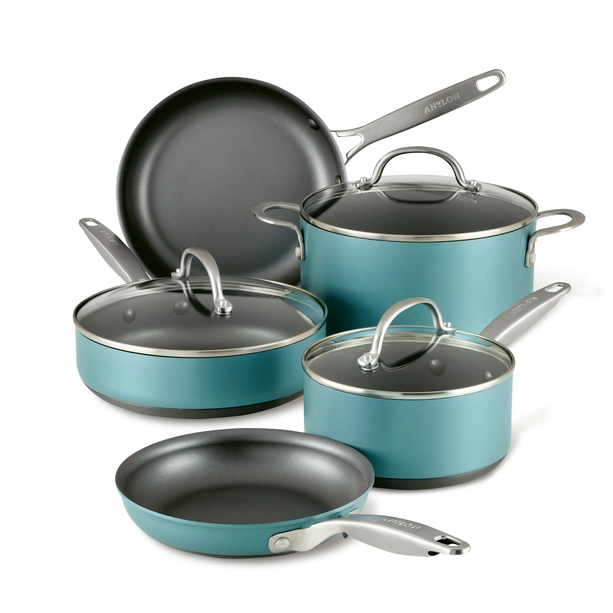 8-Piece Hard Anodized Nonstick Cookware Set