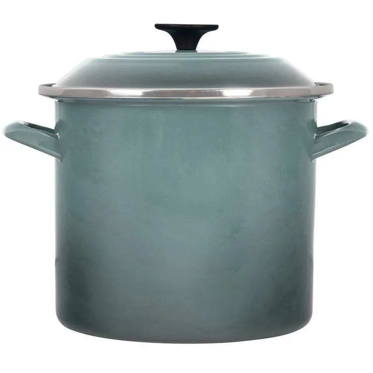 8-Quart Enamel On Steel Stockpot - Sea Salt