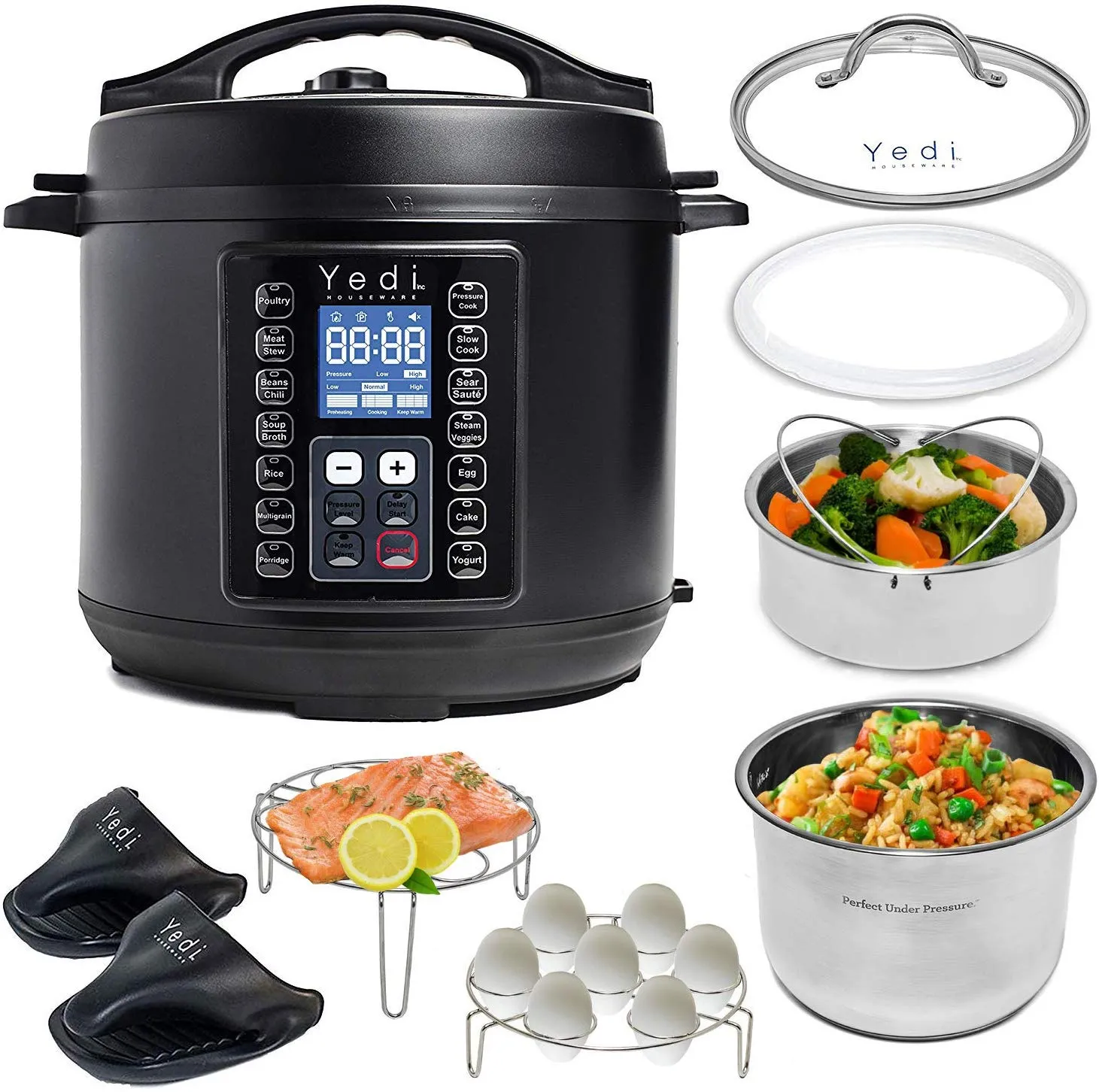 9 in 1 Total Package Instant Programmable Pressure Cooker, 6 Quart