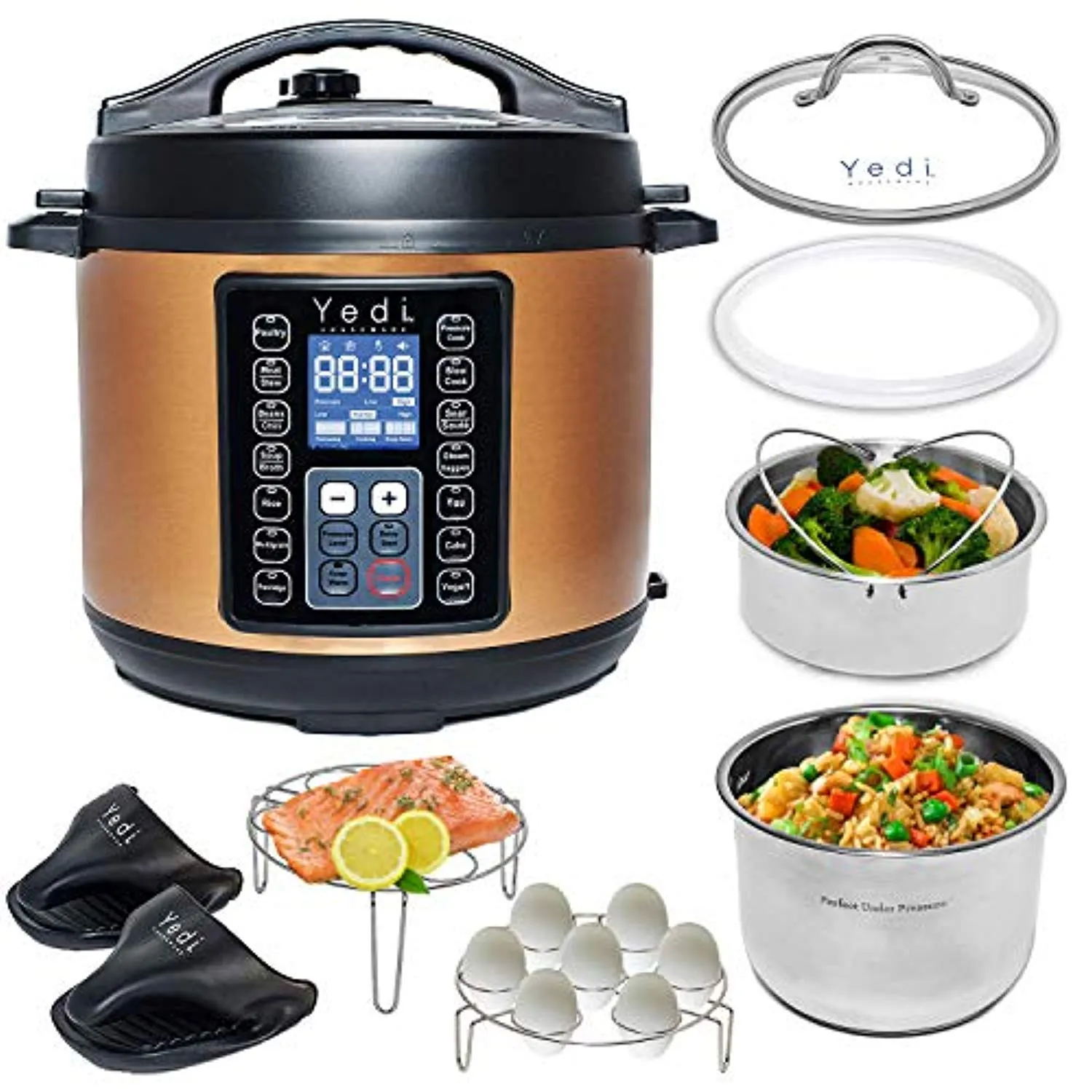 9 in 1 Total Package Instant Programmable Pressure Cooker, 6 Quart