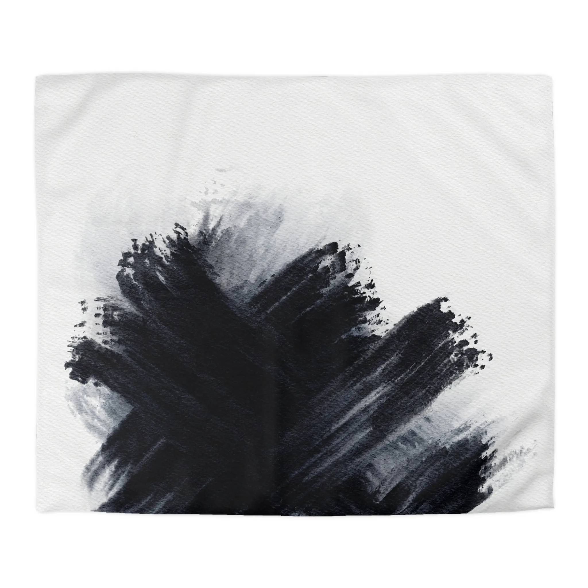 Abstract Duvet Cover | Black, White Grey Paint