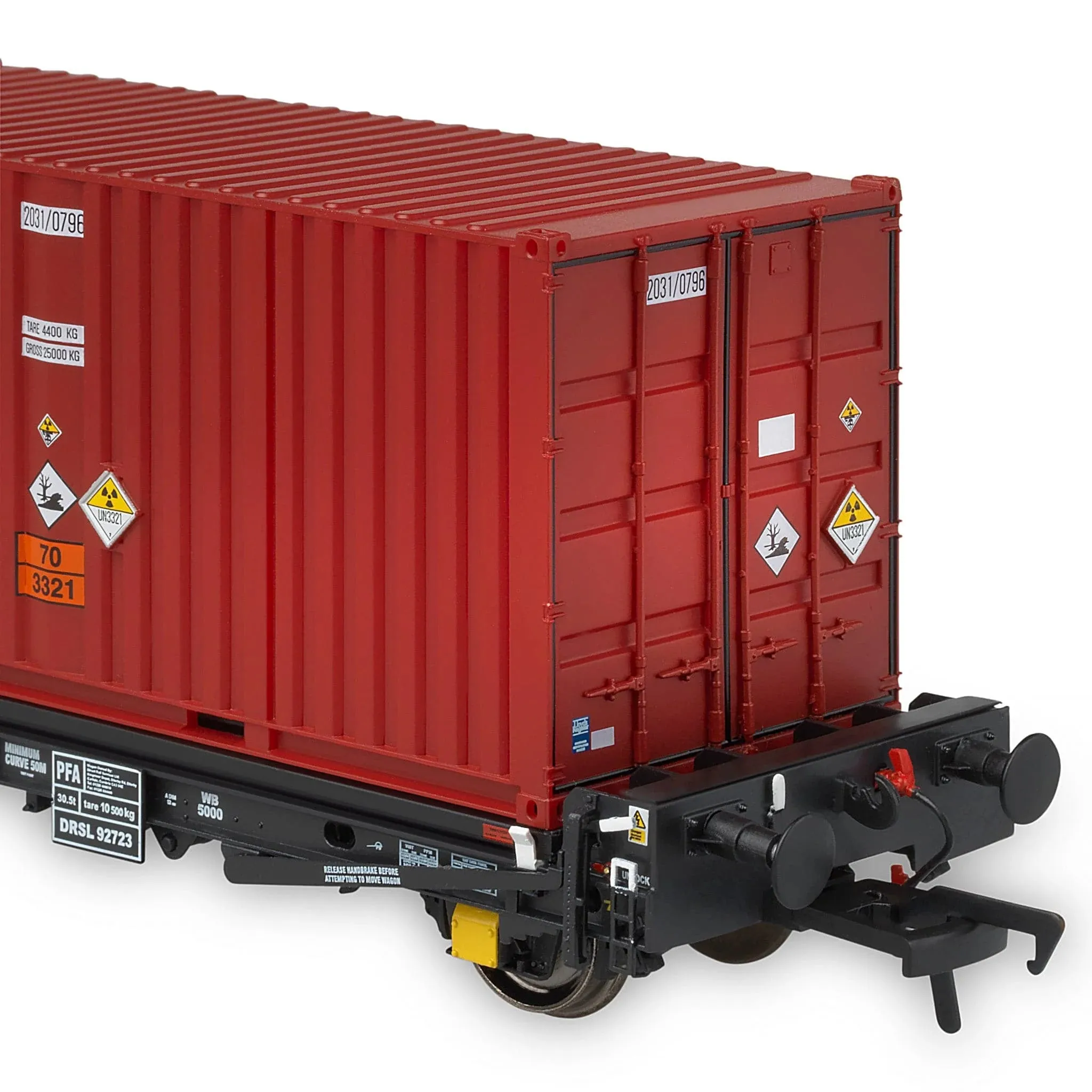 Accurascale PFA 30.5T Flat Wagons With 2031 Nuclear Containers Direct Rail Services - Pack 5 (3pcs) [ACC2097]