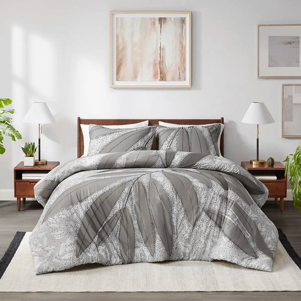 Adrian Modern Botanical Duvet Cover Set - Elegant Eco-Friendly BCI Cotton for Stylish Bedrooms