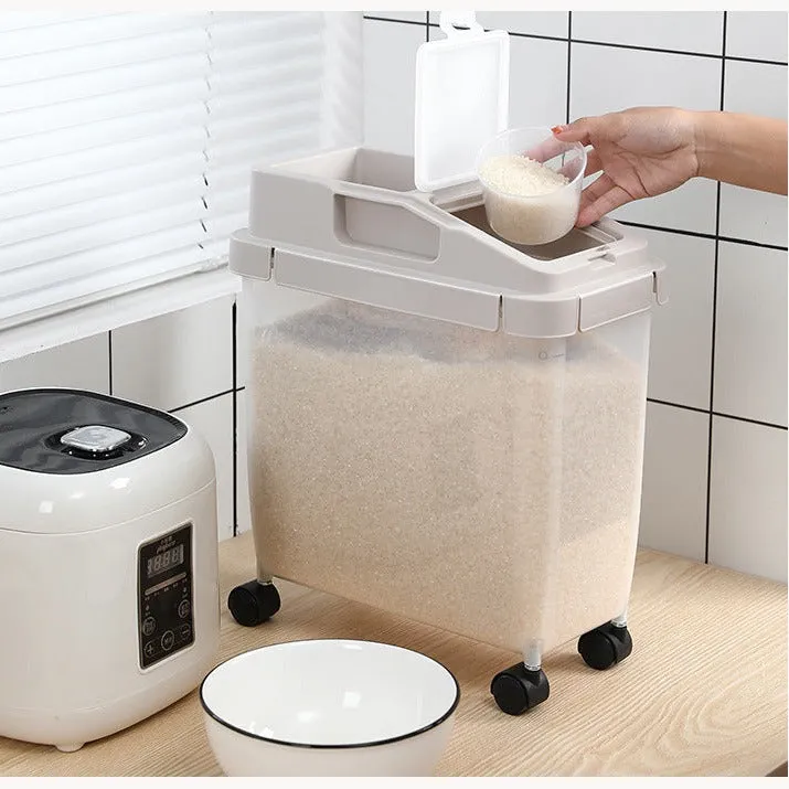 Airtight Movable Rice Container