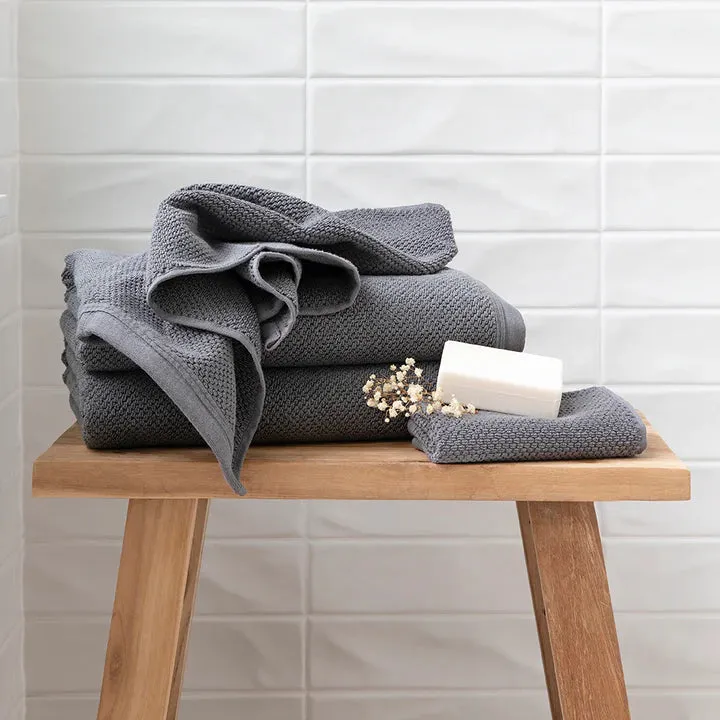 Angove CHARCOAL Bath Sheet  2 Pack  by Bambury