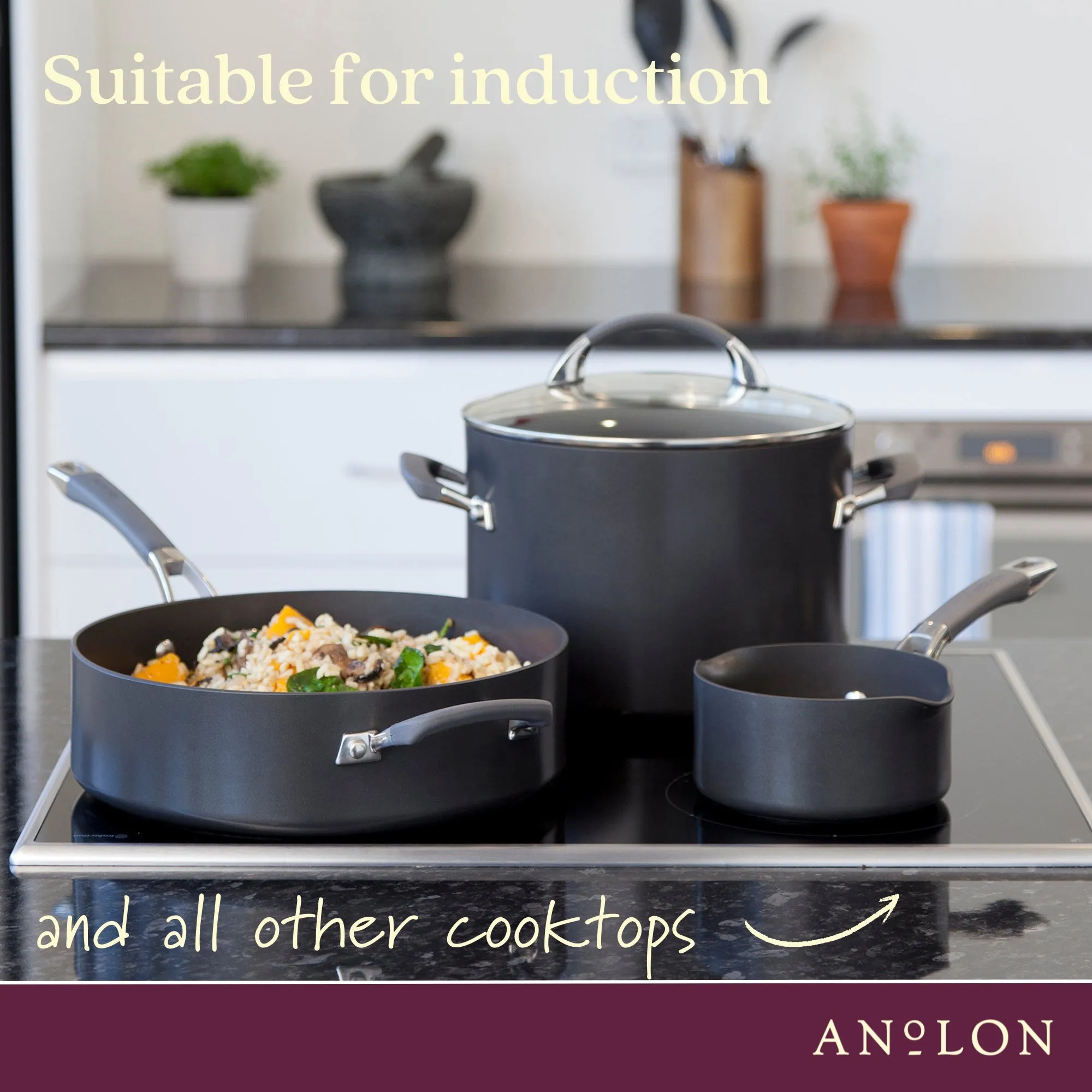 Anolon Endurance  Nonstick Induction 6 Piece Cookware Set