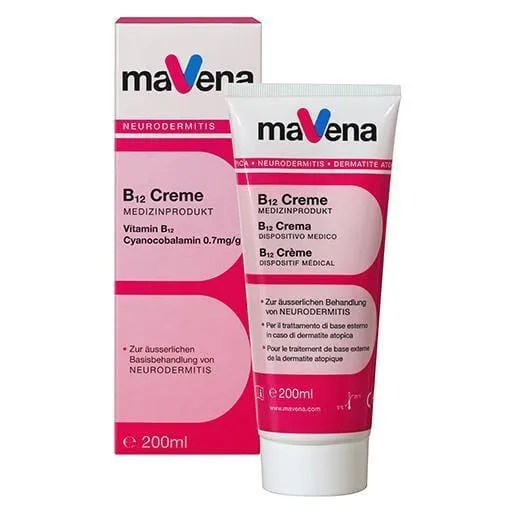 Anti inflammatory, antipruritic MAVENA B12 cream 200 ml