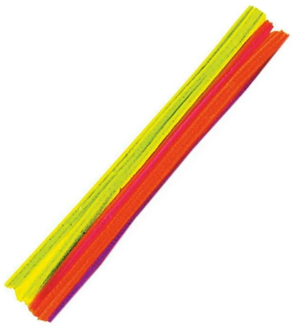 Assorted Hot Colors Chenille Stems