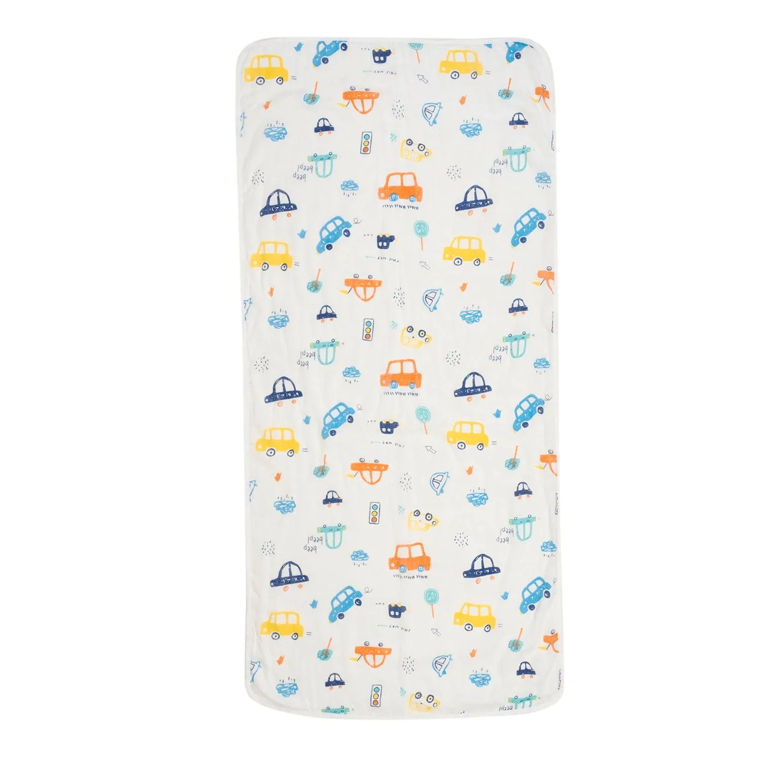 Baby Moo Car 100% Cotton Ultra Soft Eco Friendly Absorbent Premium Bath Towel - White