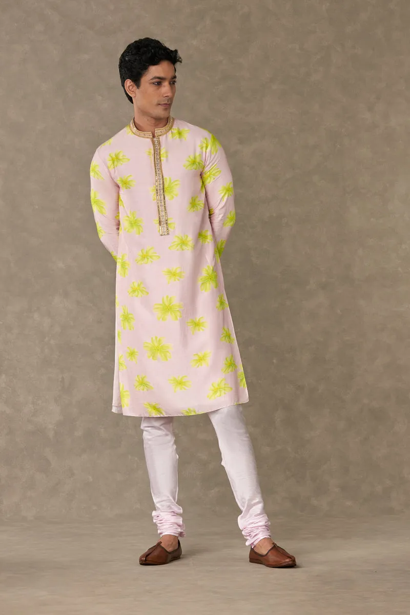 Baby Pink Parijat Kurta