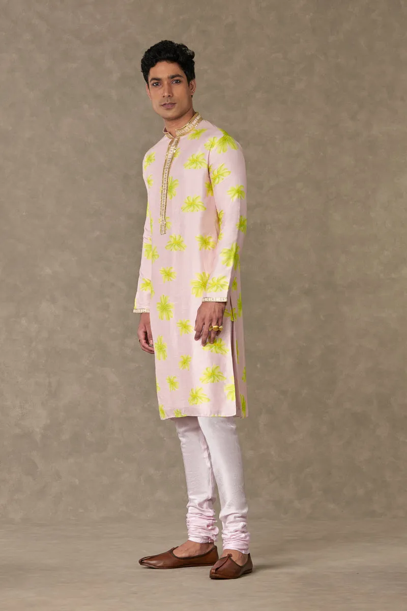 Baby Pink Parijat Kurta