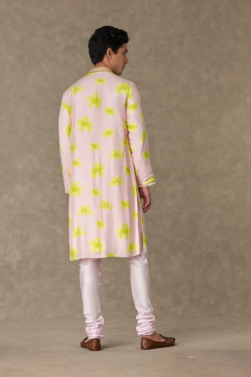 Baby Pink Parijat Kurta