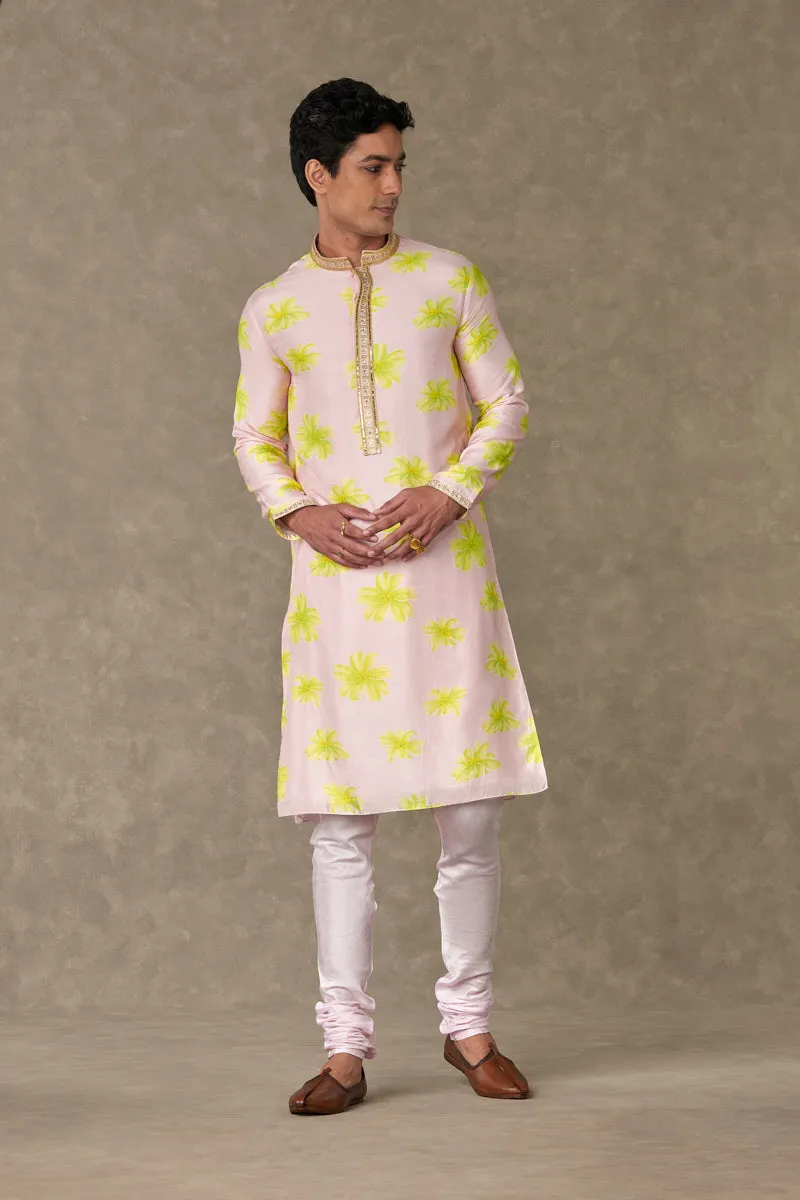 Baby Pink Parijat Kurta