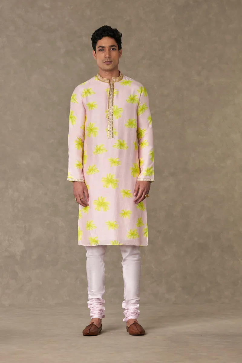 Baby Pink Parijat Kurta