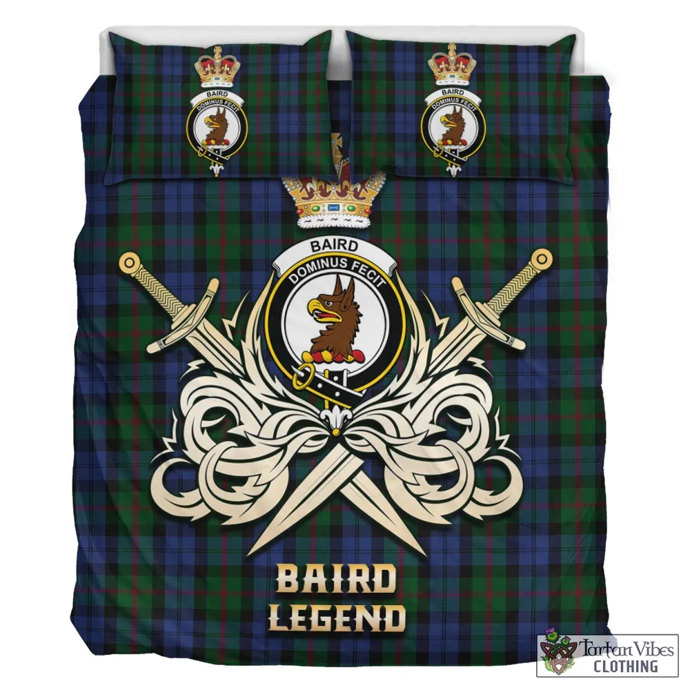 Baird Tartan Bedding Set with Clan Crest and the Golden Sword of Courageous Legacy