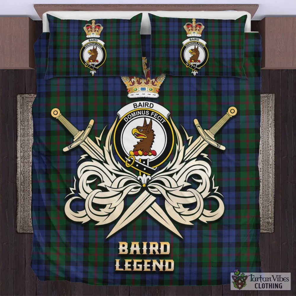 Baird Tartan Bedding Set with Clan Crest and the Golden Sword of Courageous Legacy