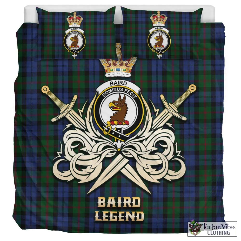 Baird Tartan Bedding Set with Clan Crest and the Golden Sword of Courageous Legacy