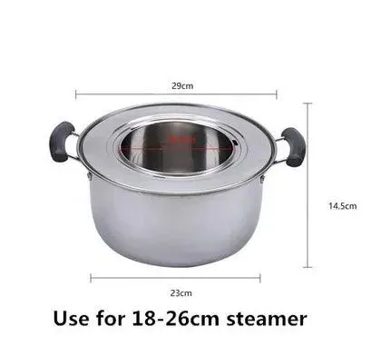 Bamboo Steamer Pot Combo with Stainless Steel Accessories for Ultimate Steaming