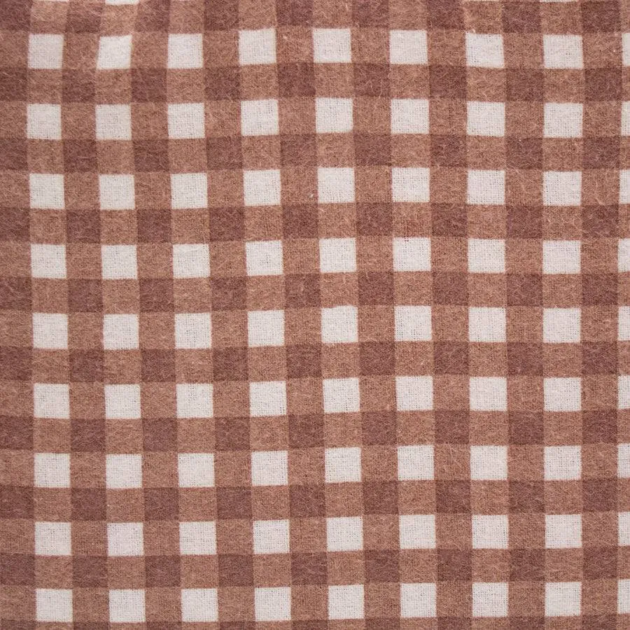 Bambury | Flannelette Sheet Set - Gingham Clove