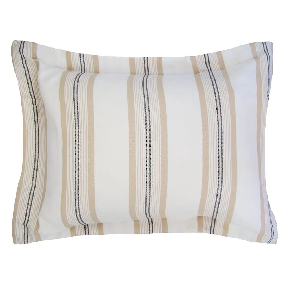 Beach Stripe Ivory & Sand Duvet Set by Ann Gish