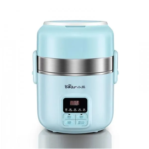 Bear Lunch Box DFH-B20J1,Mini Rice Cooker Electric Hot Pot Plug-in Electric Steaming Heating 2L