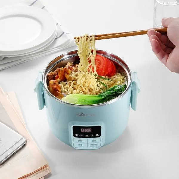 Bear Lunch Box DFH-B20J1,Mini Rice Cooker Electric Hot Pot Plug-in Electric Steaming Heating 2L