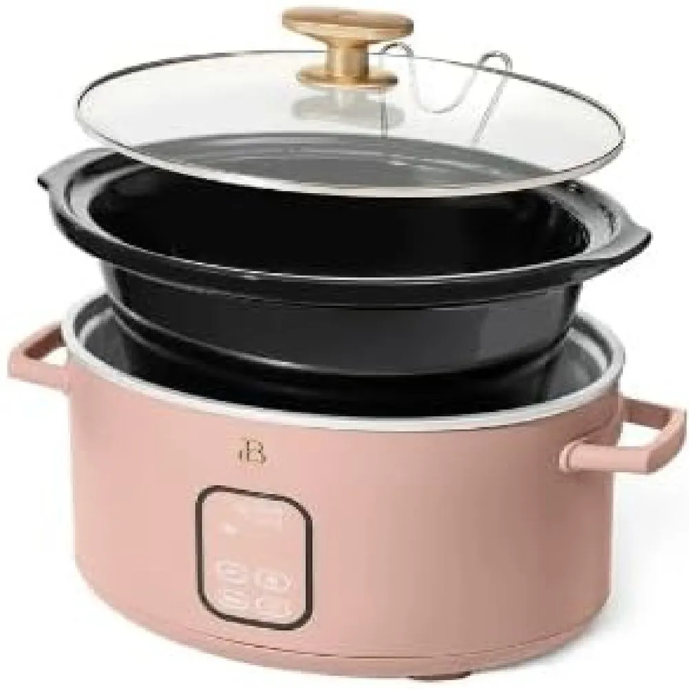 Beautiful 19486 6 Quart Slow Cooker by Drew Barrymore Rose