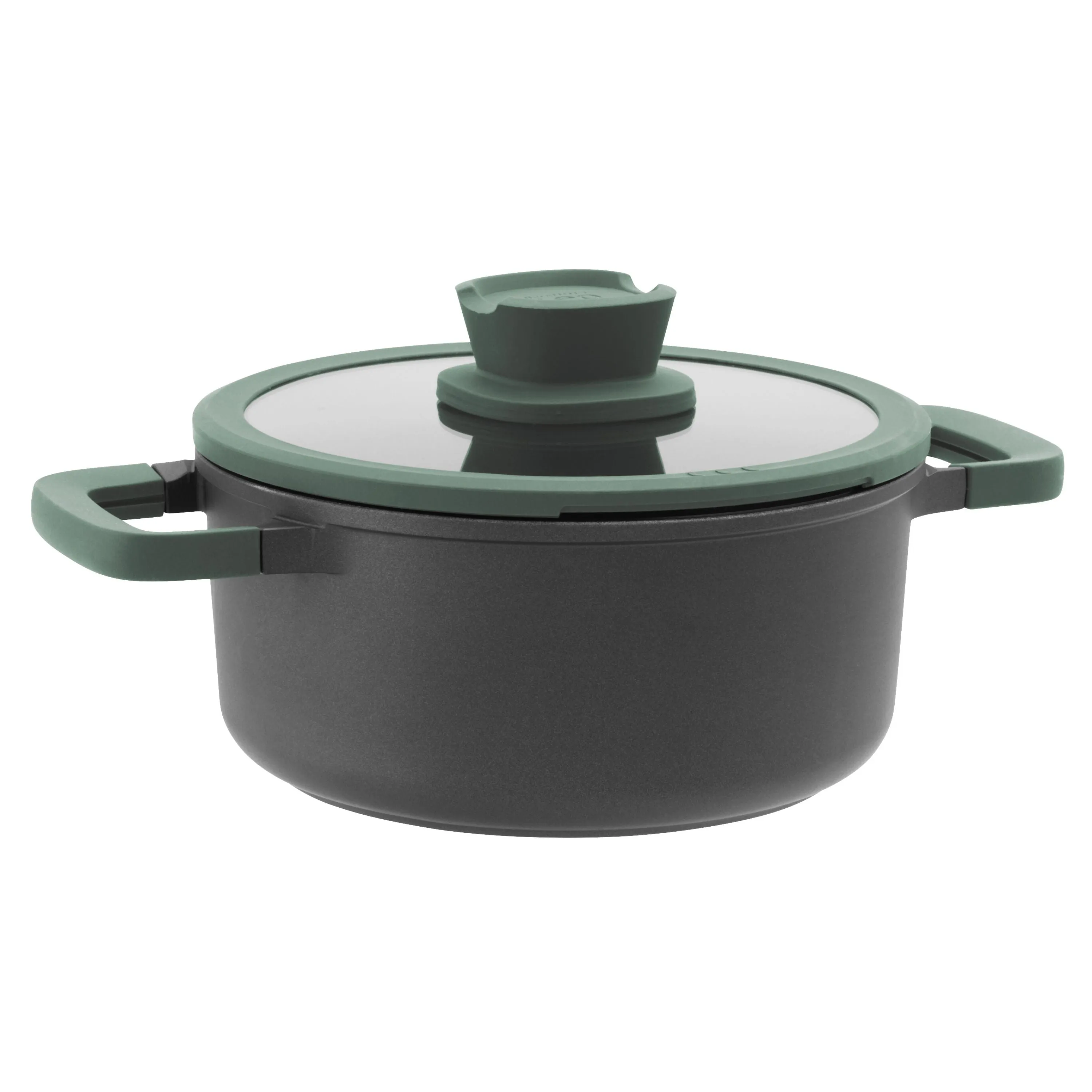 BergHOFF Forest Non-stick Cast Aluminum Stockpot 8", 2.9qt. With Glass Lid