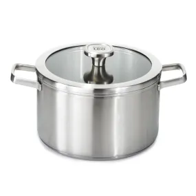 BergHOFF Leo Graphite Recycled 18/10 Stainless Steel Stockpot 10", 6.3qt. With Glass Lid