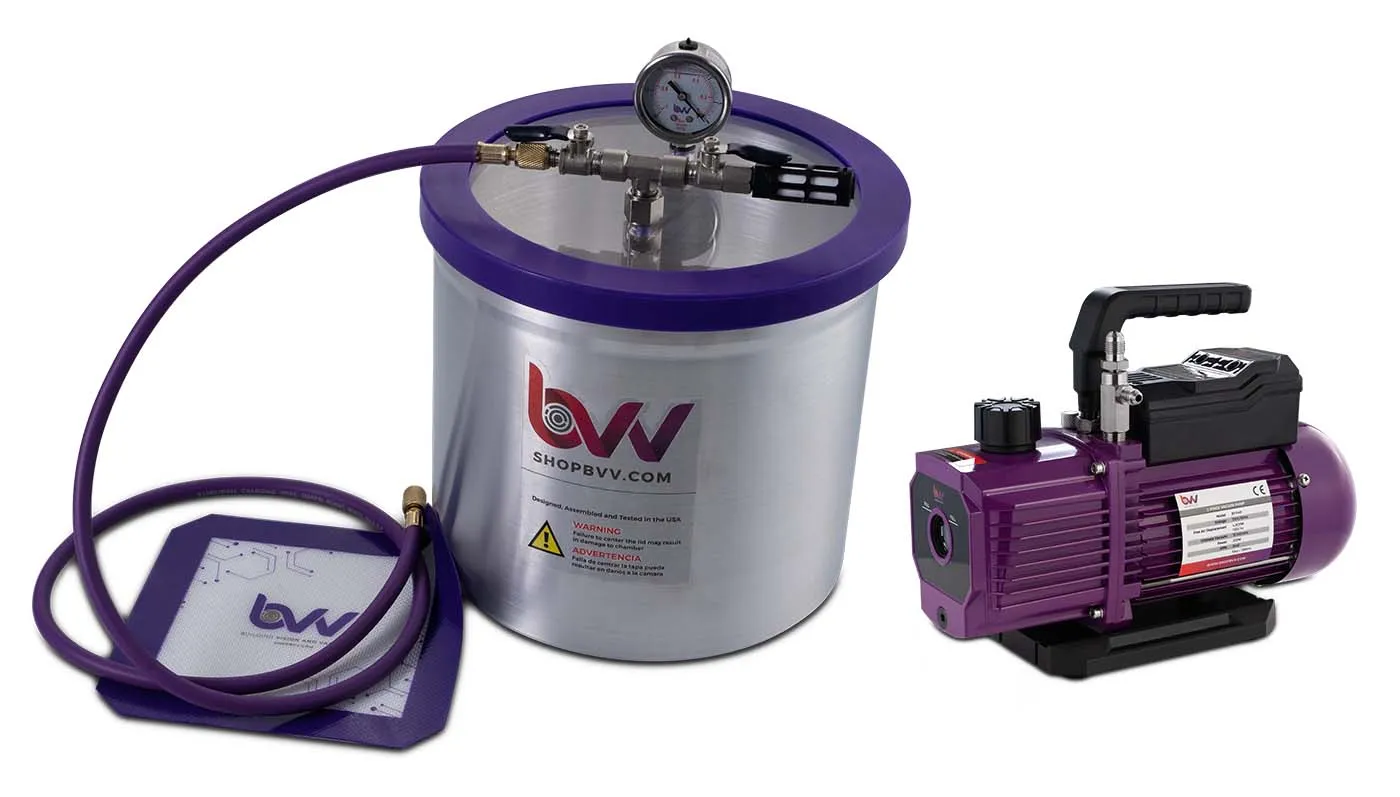 Best Value Vacs 3 Gallon Aluminum Vacuum Chamber and Vacuum Pump Kit