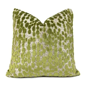 Beverly Green Cut Velvet Dots Pillow Cover