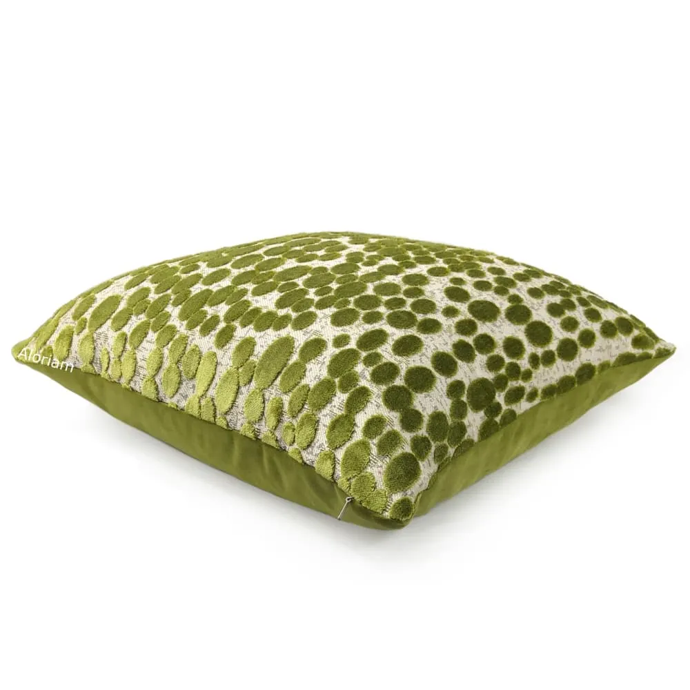 Beverly Green Cut Velvet Dots Pillow Cover