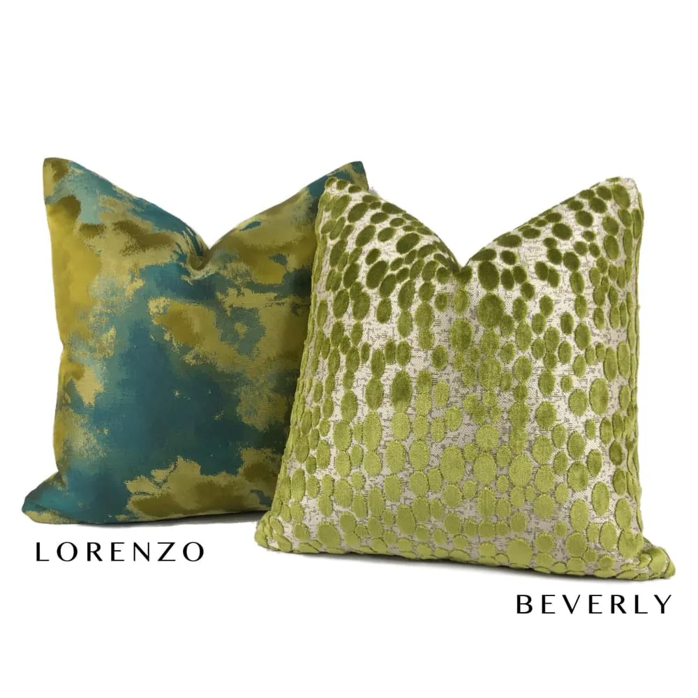 Beverly Green Cut Velvet Dots Pillow Cover