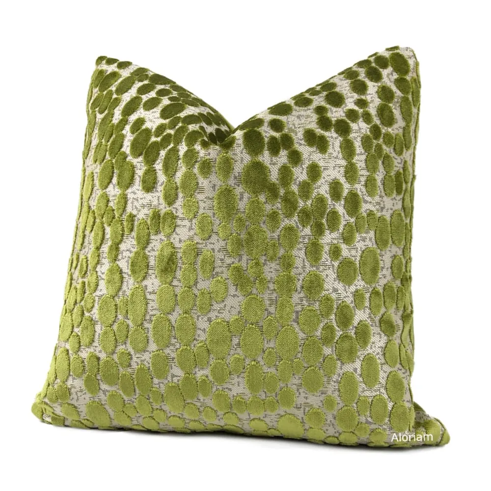 Beverly Green Cut Velvet Dots Pillow Cover