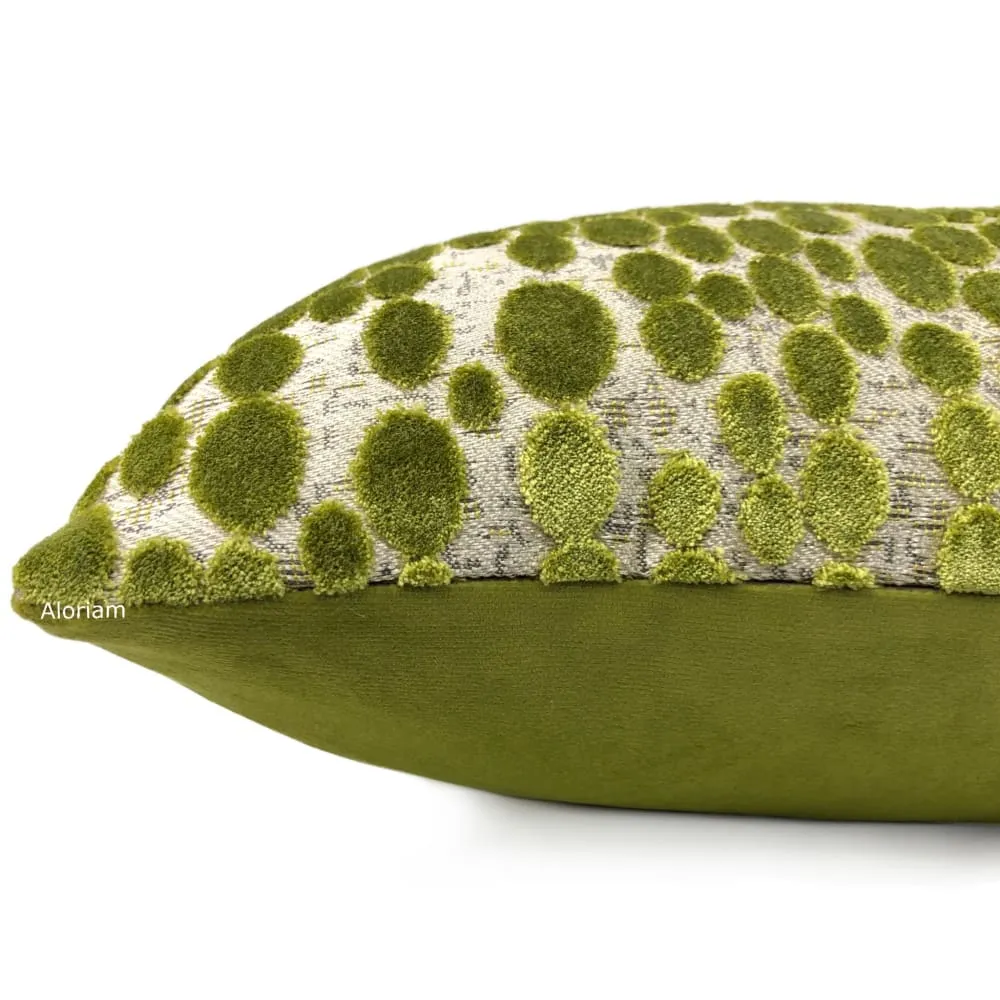 Beverly Green Cut Velvet Dots Pillow Cover