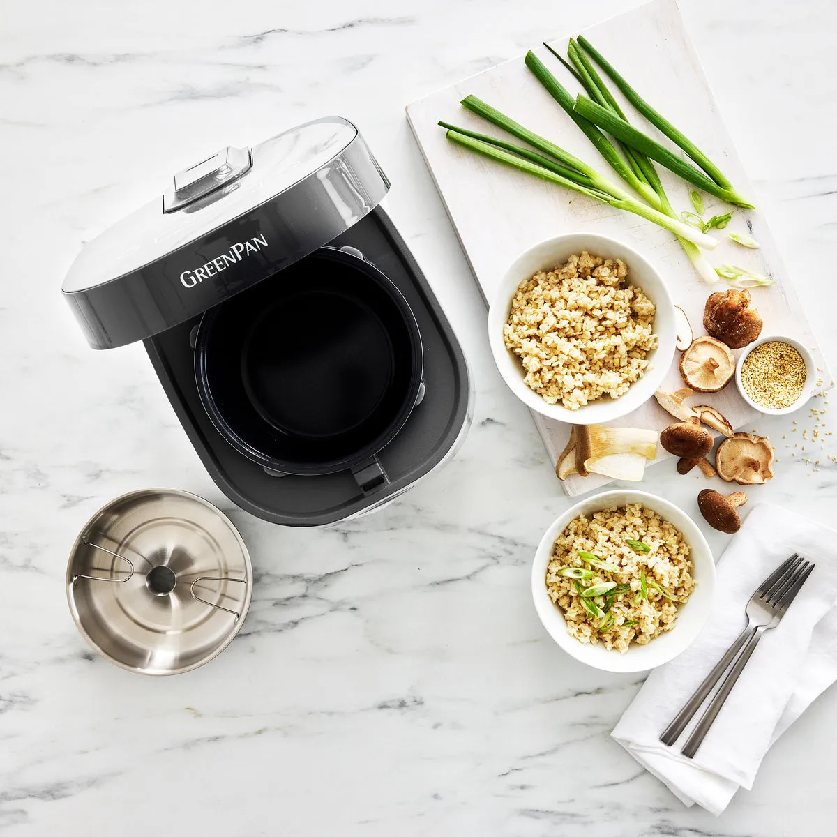 Bistro 8-Cup Carb-Reducing Rice Cooker | Graphite