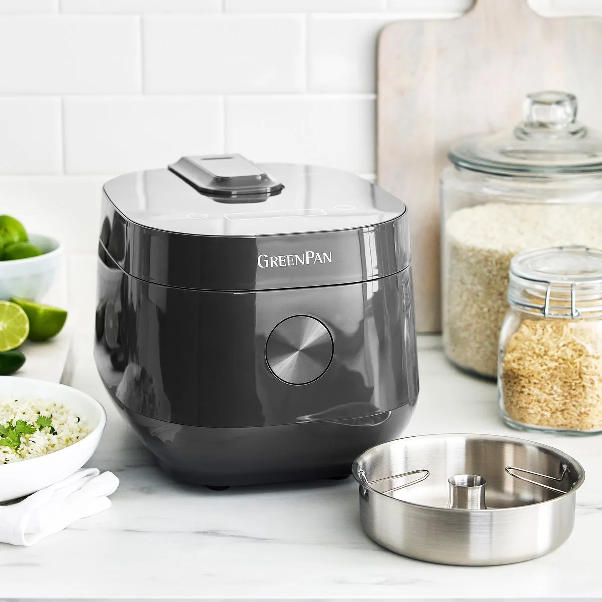 Bistro 8-Cup Carb-Reducing Rice Cooker | Graphite