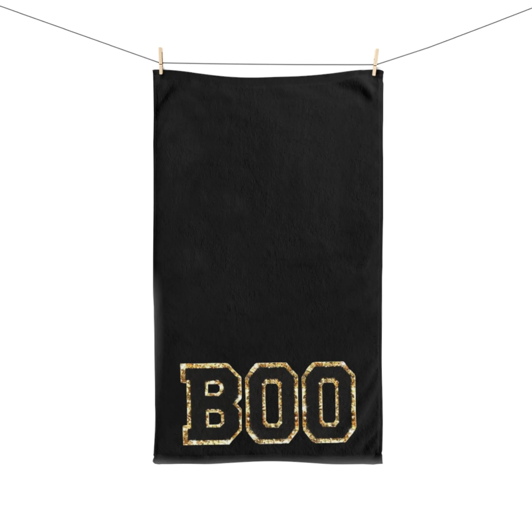 Black Boo Hand Towel